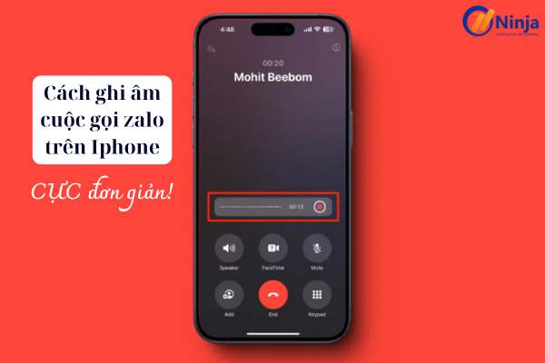 cách ghi âm cuộc gọi zalo trên iphone